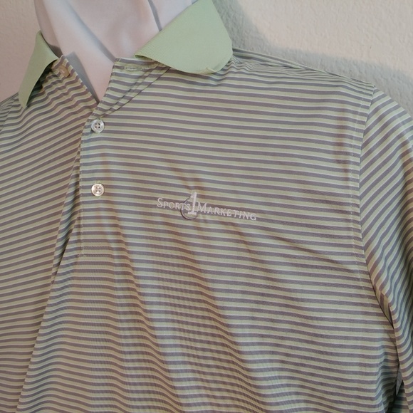 Mens Ping Performance Polo Golf Shirt Lime Green L - Picture 4 of 7